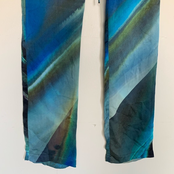 Johnny Was Biya | Silk Abstract Watercolor Drawstring Pant Small - Picture 3 of 7